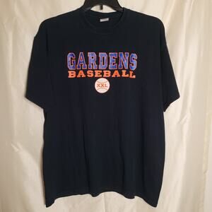 Gildan Black Garden Baseball Graphic T-Shirt - XL